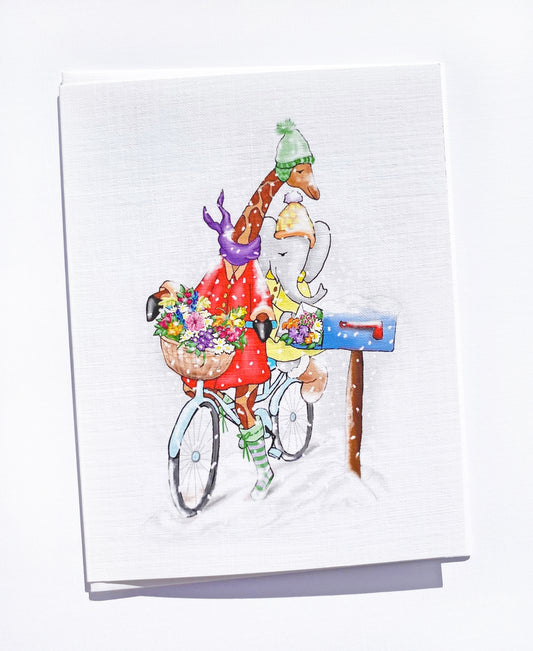 Flower Bike Note Card