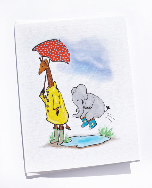 Puddle Jumping Note Card