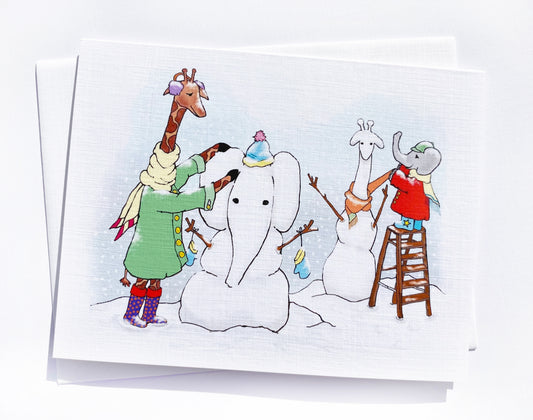 Snow Creatures Note Card